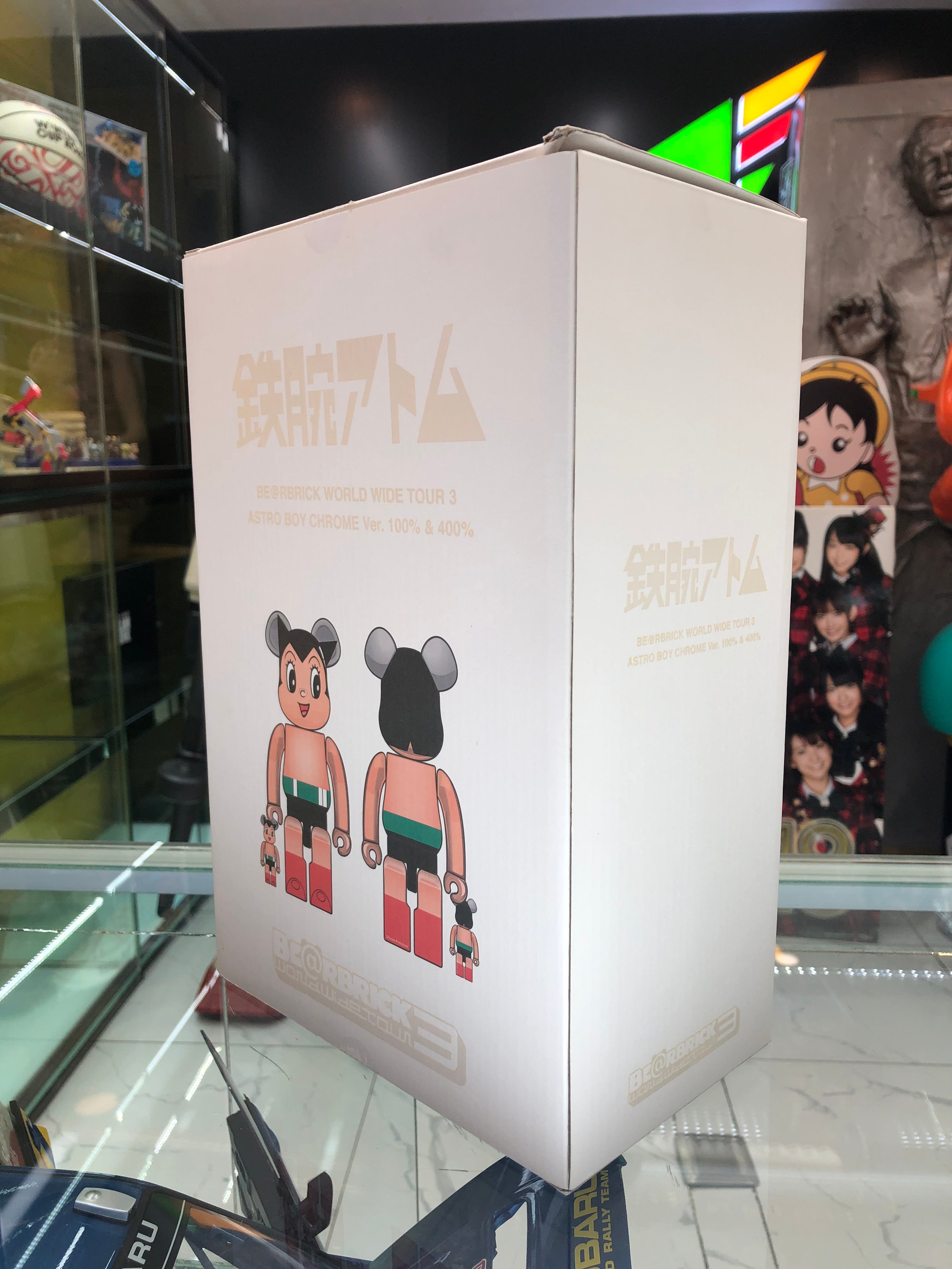 Astro Boy Chrome Version 100% and 400% Bearbrick World Wide Tour 3