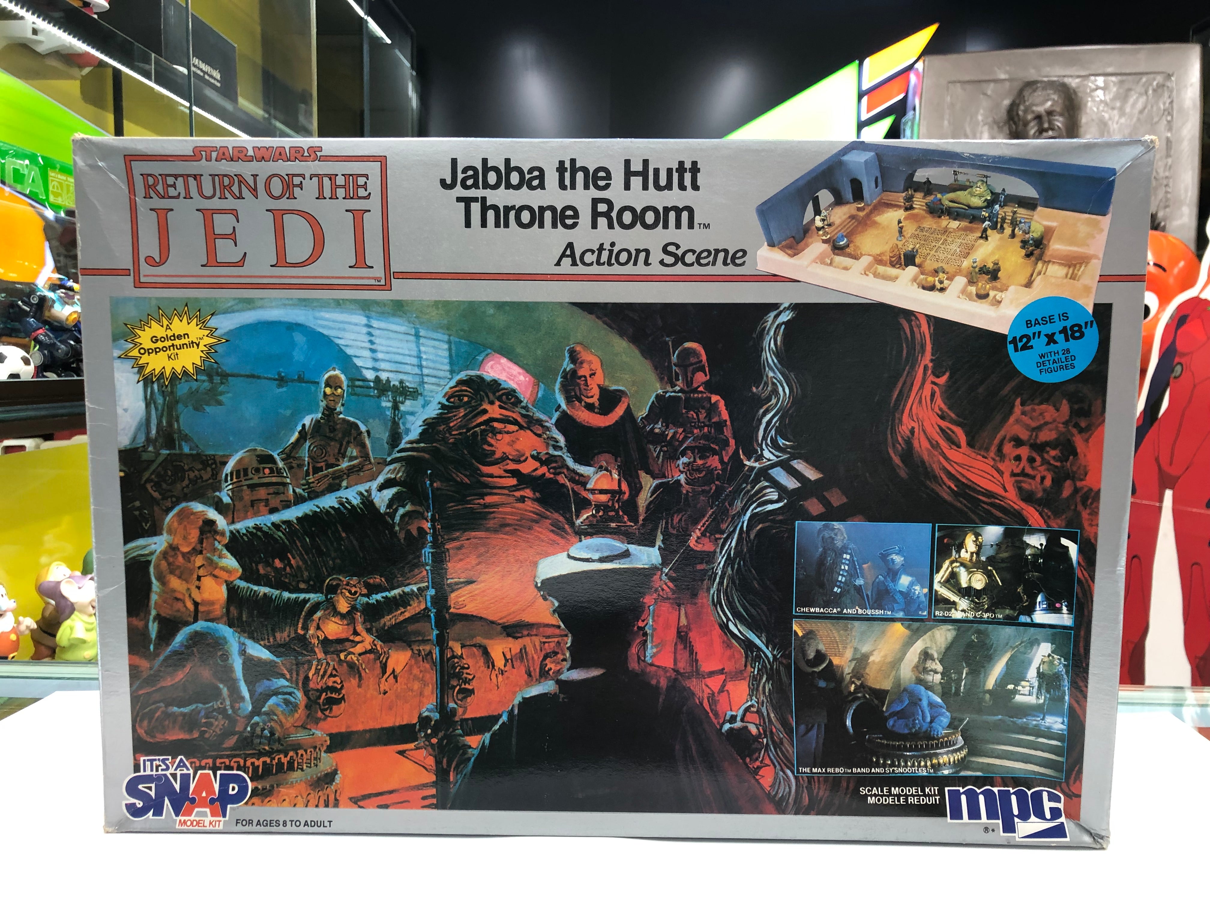 Star Wars Return of the Jedi Jabba the Hutt Throne Room Action Scene Model Kit 1983 Fundimensions