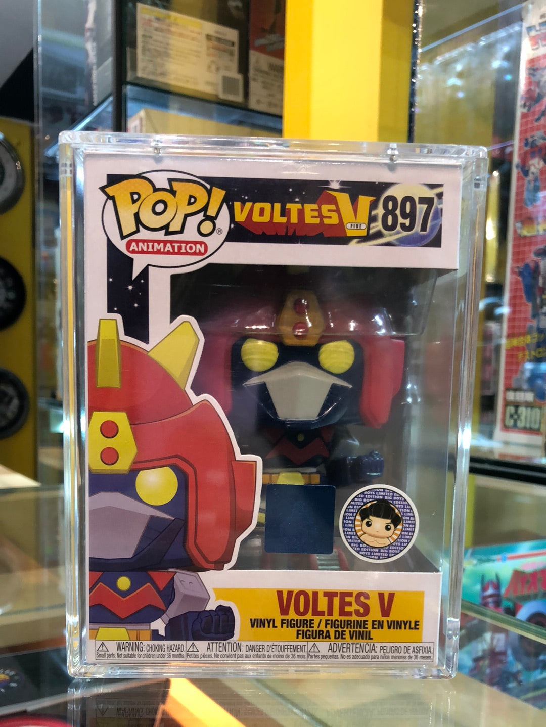 voltes v funko pop with magnetic acrylic