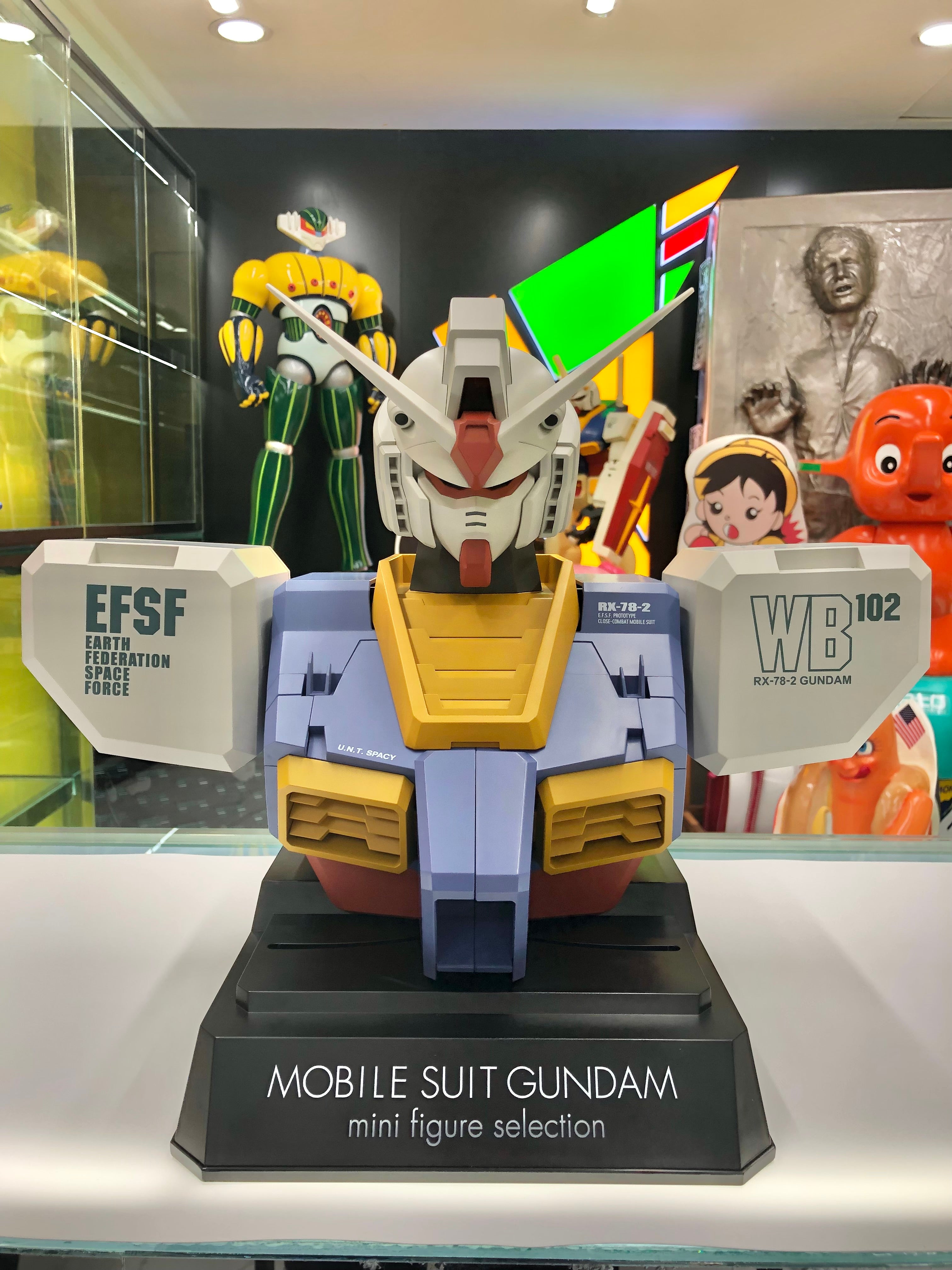 Mobile Suit Gundam RX-78-2 Bust Type Display Case Mini Figure Selection Bandai