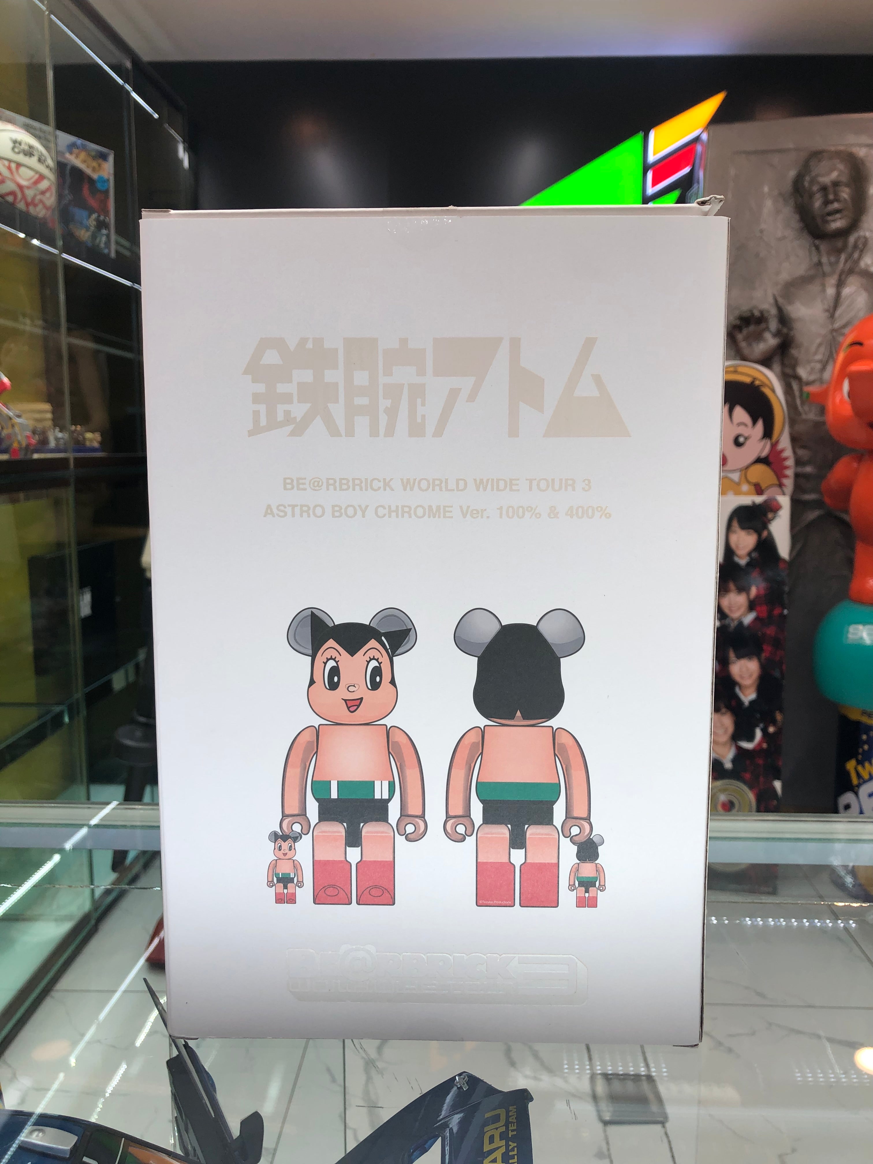 Astro Boy Chrome Version 100% and 400% Bearbrick World Wide Tour 3