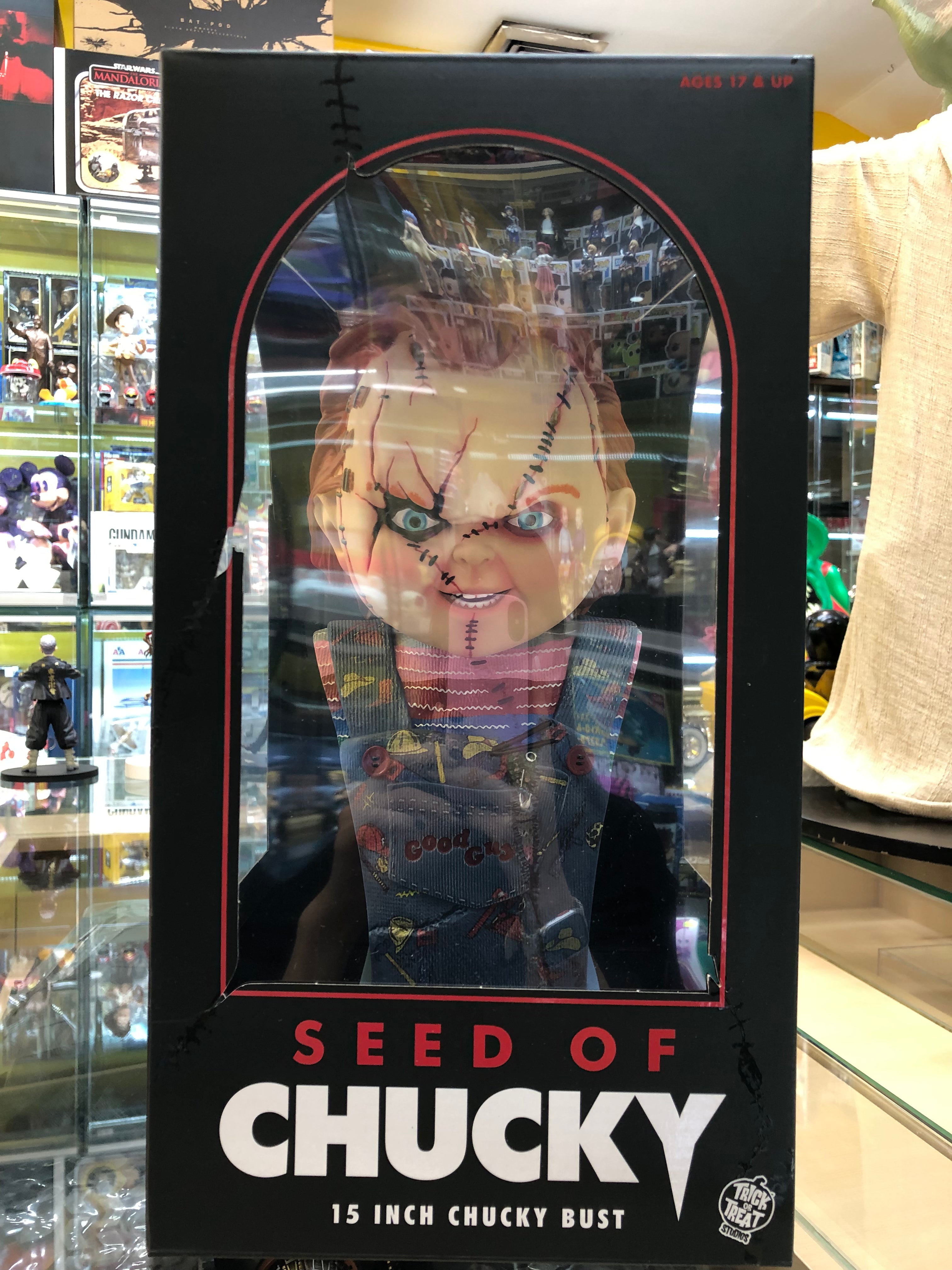 Seed of chucky 15 inch chucky bust, trick or treat studios